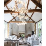 Floral Radiance Ceramic Tree Petal Chandelier - Image 3