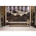 Floral Radiance Ceramic Tree Petal Chandelier - Image 14