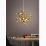 Stainless Steel Leaf Chandelier - Image 8