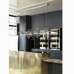 Stainless Steel Leaf Chandelier - Image 2