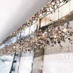Stainless Steel Leaf Chandelier - Image 9