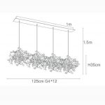 Stainless Steel Leaf Chandelier - Image 20