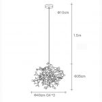 Stainless Steel Leaf Chandelier - Image 19
