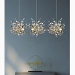 Stainless Steel Leaf Chandelier - Image 7