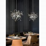 Stainless Steel Leaf Chandelier - Image 13