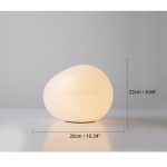 Irregular Oval White Pebbles Table Lamp - Image 12