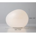 Irregular Oval White Pebbles Table Lamp - Image 7