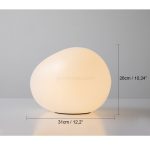 Irregular Oval White Pebbles Table Lamp - Image 9