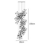 Floral Radiance Ceramic Tree Petal Chandelier Vertical - Image 16