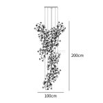 Floral Radiance Ceramic Tree Petal Chandelier Vertical - Image 17