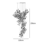 Floral Radiance Ceramic Tree Petal Chandelier Vertical - Image 18