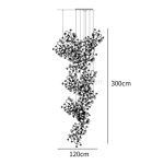 Floral Radiance Ceramic Tree Petal Chandelier Vertical - Image 19