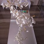 Floral Radiance Ceramic Tree Petal Chandelier Vertical - Image 7