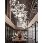 Floral Radiance Ceramic Tree Petal Chandelier Combination - Image 9