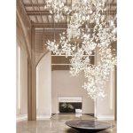 Floral Radiance Ceramic Tree Petal Chandelier Combination - Image 8