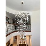 Floral Radiance Ceramic Tree Petal Chandelier Vertical - Image 12