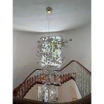 Floral Radiance Ceramic Tree Petal Chandelier Vertical - Image 13
