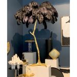 Ostrich Feather Brass Floor Lamp - Image 31