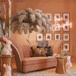 Ostrich Feather Brass Floor Lamp - Image 35