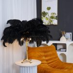 Ostrich Feather Brass Table Lamp - Image 28