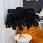 Ostrich Feather Brass Table Lamp - Image 29