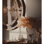 Ostrich Feather Brass Table Lamp - Image 30