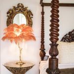 Ostrich Feather Brass Table Lamp - Image 23