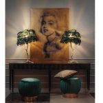 Ostrich Feather Brass Table Lamp - Image 36