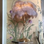 Ostrich Feather Brass Table Lamp - Image 45