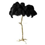 Ostrich Feather Brass Floor Lamp - Image 49