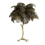 Ostrich Feather Brass Table Lamp - Image 66