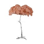 Ostrich Feather Brass Floor Lamp - Image 66