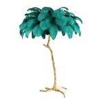 Ostrich Feather Brass Floor Lamp - Image 79
