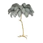 Ostrich Feather Brass Floor Lamp - Image 81