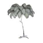 Ostrich Feather Brass Floor Lamp - Image 82
