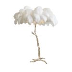 Ostrich Feather Brass Floor Lamp - Image 83
