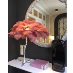 Ostrich Feather Brass Table Lamp - Image 9