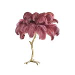 Ostrich Feather Brass Table Lamp - Image 63