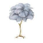 Ostrich Feather Brass Table Lamp - Image 55