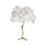 Ostrich Feather Brass Table Lamp - Image 58
