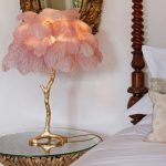Ostrich Feather Brass Table Lamp - Image 12