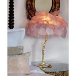 Ostrich Feather Brass Table Lamp - Image 16