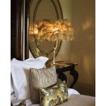 Ostrich Feather Brass Table Lamp - Image 7