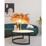 Ostrich Feather Brass Table Lamp - Image 15