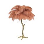 Ostrich Feather Brass Table Lamp - Image 73