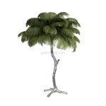 Ostrich Feather Brass Table Lamp - Image 52