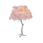 Ostrich Feather Brass Table Lamp - Image 60