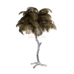 Ostrich Feather Brass Table Lamp - Image 65