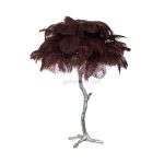 Ostrich Feather Brass Table Lamp - Image 54