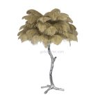 Ostrich Feather Brass Table Lamp - Image 67